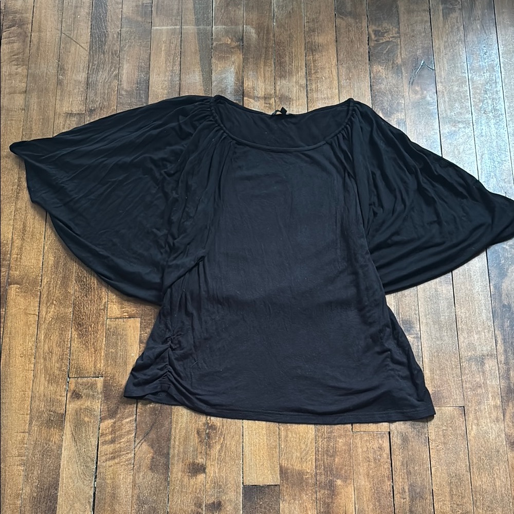 Mario Serrani Black Batwing Top
